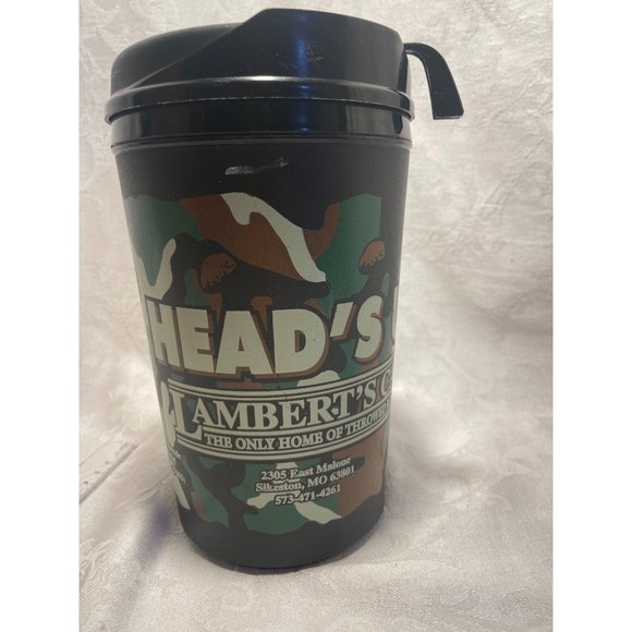 Heads Up Thermo Serv Camo Insulated Mug 1 qt Lamberts Cafe The Only Home of Thro - Picture 15 of 15
